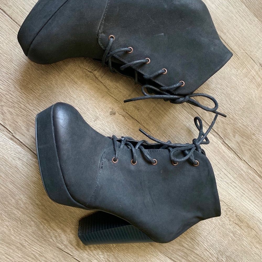Black Suede Booties